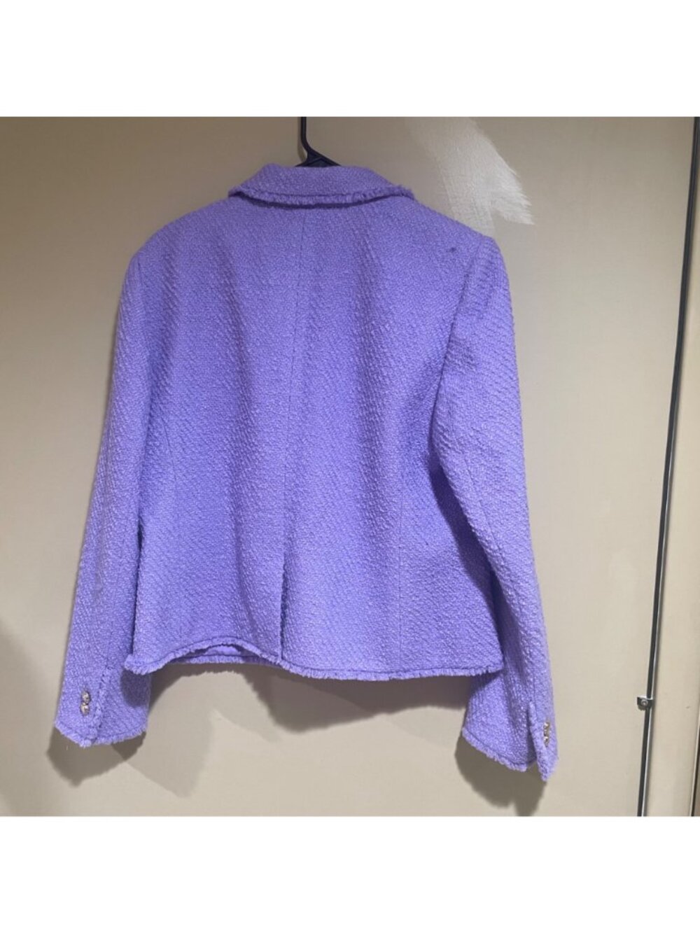 Ann Taylor  Tweed Jacket Lily Lavender - Picture 3 of 8